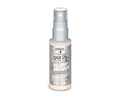 got2b GLOW'RIOUS Metallic Shimmer Hair Glitter & Body Glitter Duel Spray 1.69oz (Silver) Beauty & Personal Care Got2B