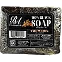 RA COSMETICS 100% African Black Soap Bar With Turmeric - 5 oz Beauty & Personal Care RA COSMETICS