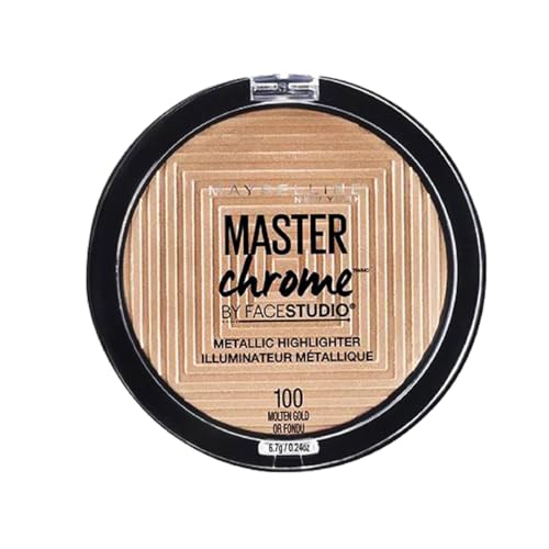 Maybelline Master Chrome Metallic Highlighter Powder Makeup, Molten Gold, 1 Count Beauty & Personal Care MAYBELLINE