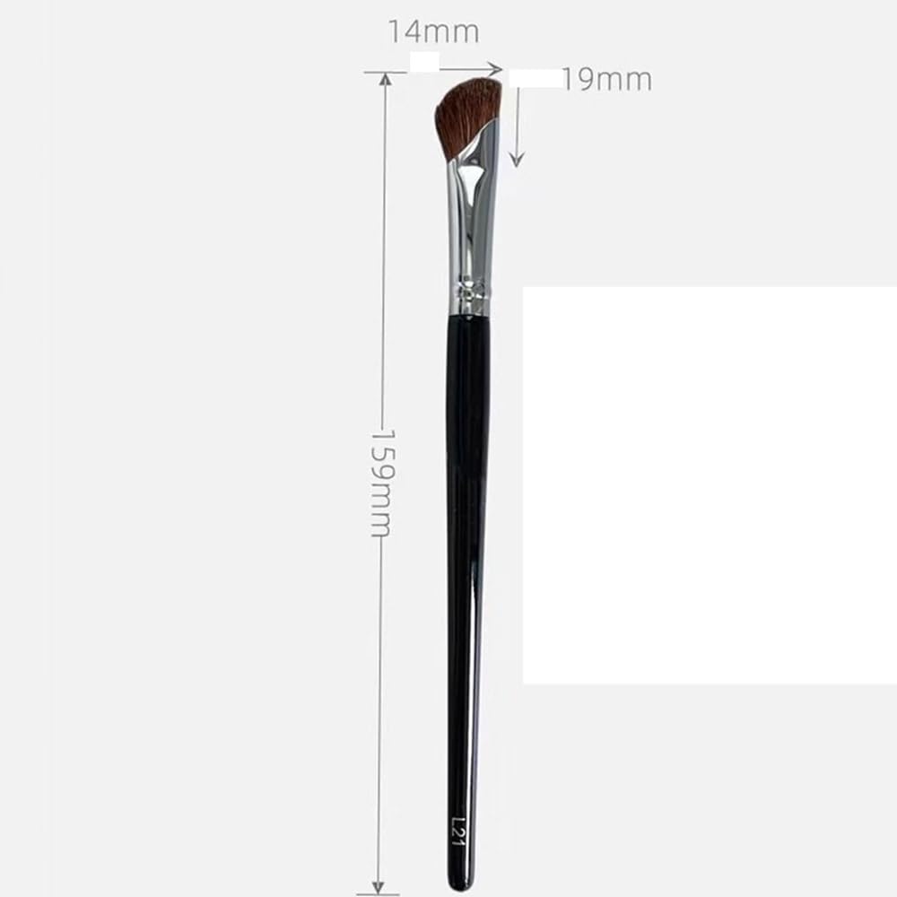 2PCS Angled Shading Eyeshadow Makeup Brush - Eye Brow Bone Highlighter, Nose Contour Brush, Small Soft Natural Horse Bristle Slanted, 6 in Long Beauty & Personal Care Kopida