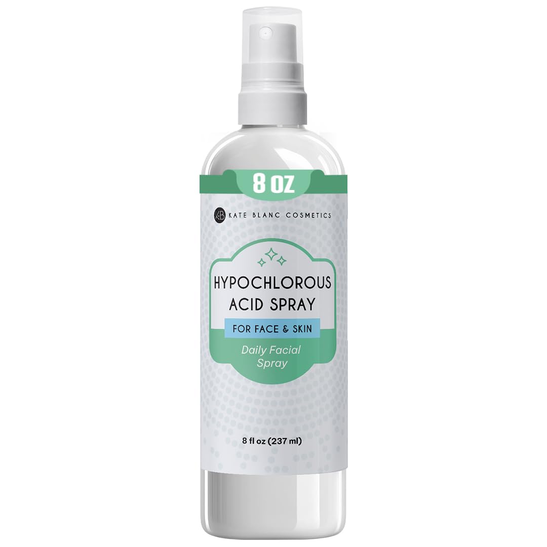Kate Blanc Cosmetics Hypochlorous Acid Spray for Face and Skin. Gentle Facial Cleanser for Acne-Prone & Sensitive Skin with .02% HOCl (8oz) Beauty and Personal Care Kate Blanc Cosmetics
