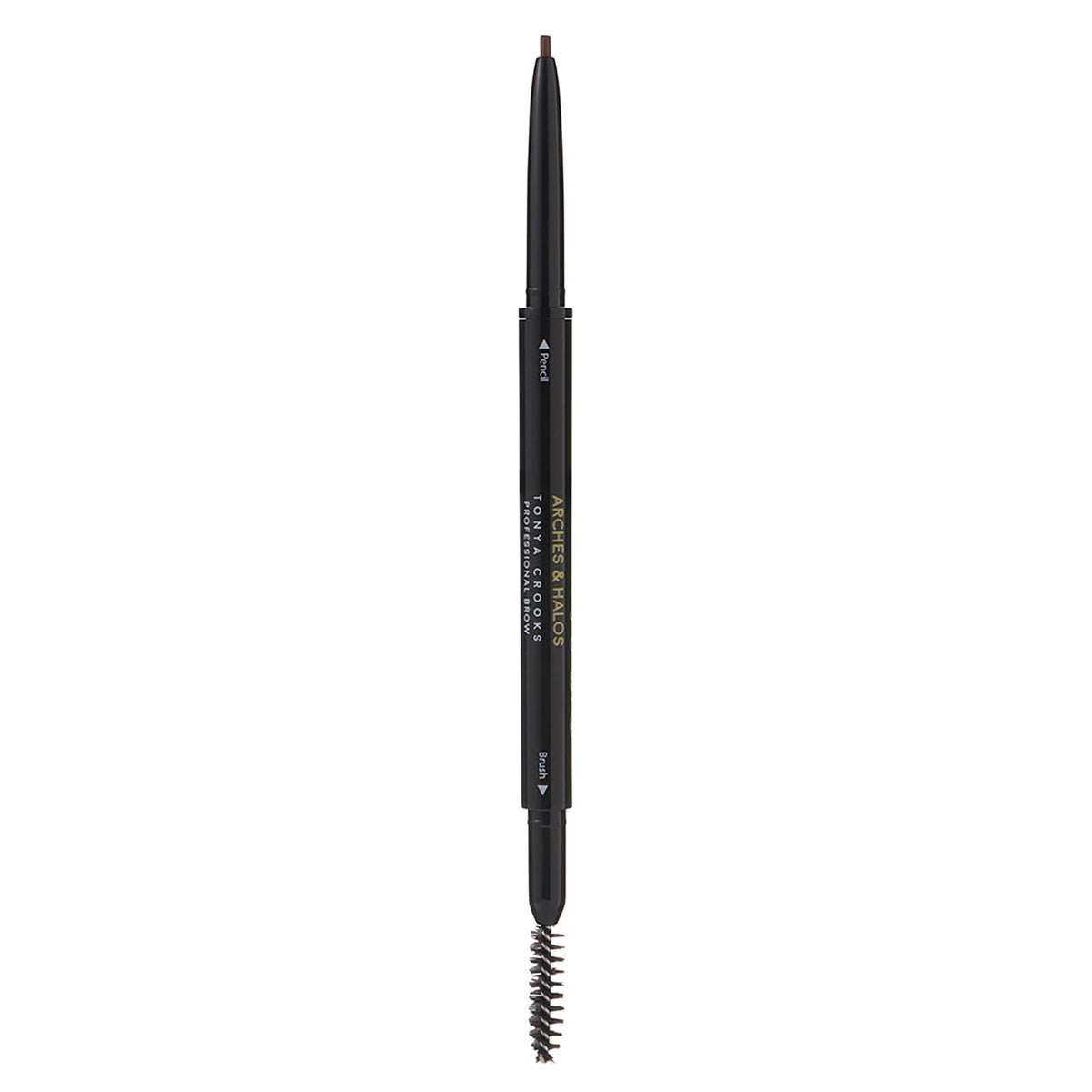 Arches & Halos Micro Defining Brow Pencil - Fuller and More Defined Brows - Long-Lasting, Smudge Proof, Rich Color - Dual Ended Pencil with Brush -