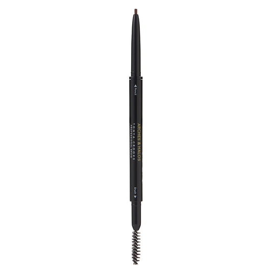 Arches & Halos Micro Defining Brow Pencil - Fuller and More Defined Brows - Long-Lasting, Smudge Proof, Rich Color - Dual Ended Pencil with Brush -