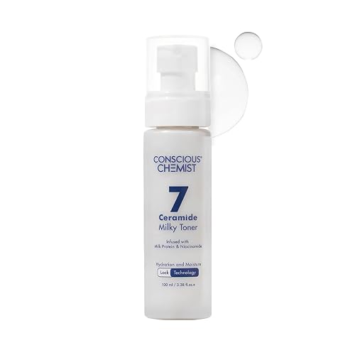 Conscious Chemist® Hydrating Milky Face Toner - 3.4 fl oz (100ml) | with 7 Ceramide Complex & Niacinamide | Soothes, Smooths & Strengthens Skin Beauty & Personal Care Conscious Chemist