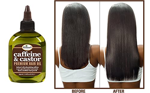 Difeel Caffeine & Castor Premium Hair Oil for Faster Hair Growth 7.1 oz. Beauty & Personal Care Difeel
