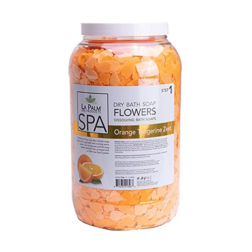 La Palm SPA Pedicure Dry Bath Soap Flowers Petals for Foot Bath 1 Gallon 6 Scents to Choose from (Orange Tangerine Zest) Beauty & Personal Care La Palm