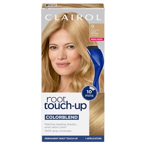 Clairol Root Touch-Up by Nice'n Easy Permanent Hair Dye, 9 Light Blonde Hair Color | 100% Gray Coverage | Easy Brush Application | Matches Beauty & Personal Care Clairol