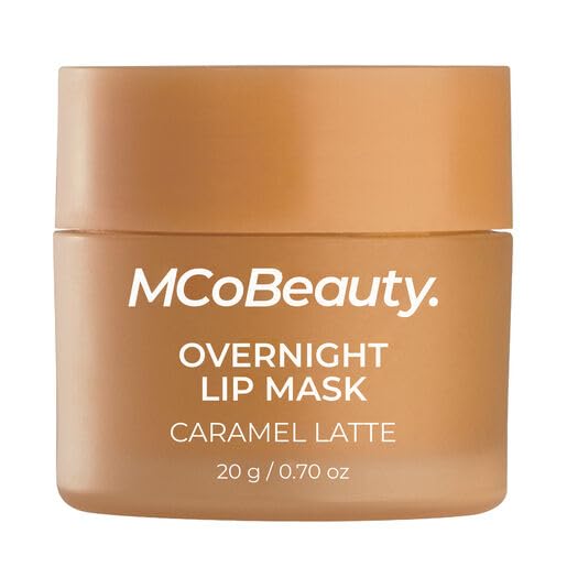 MCoBeauty Double Duty Lip Mask - Caramel Latte Hydrating Overnight Balm Beauty and Personal Care MCoBeauty