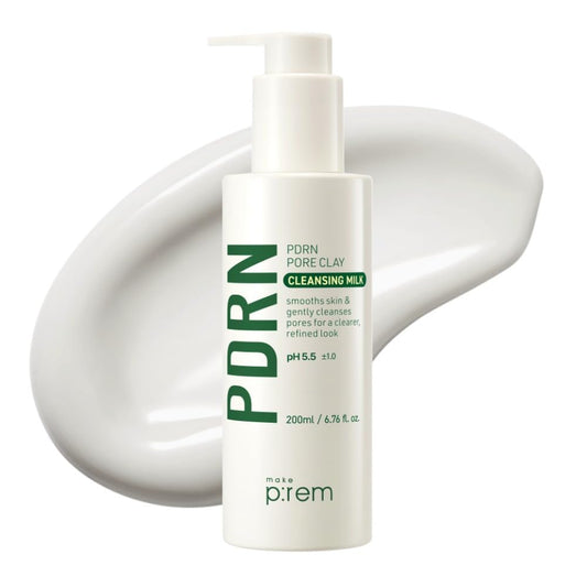 MAKE P:REM PDRN Pore Clay Cleansing Milk, Hydrating Gentle Face Wash for Sensitive Skin, Korean Face Wash, Milky Cleanser, 6.76 fl.oz. (200mL) Beauty and Personal Care MAKEP:REM Default Title