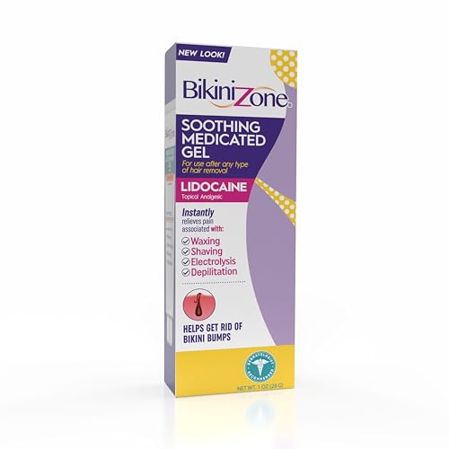 Bikini Zone Medicated After Shave Gel with Lidocaine, 1 Oz, 1 Pack Beauty and Personal Care Bikini Zone