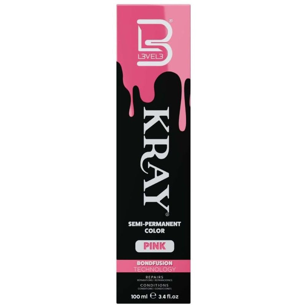 L3 - Level 3 Kray Semi Permanent Hair Color - Semi Permanent Hair Dye with Aloe Vera - Pink Beauty & Personal Care L3