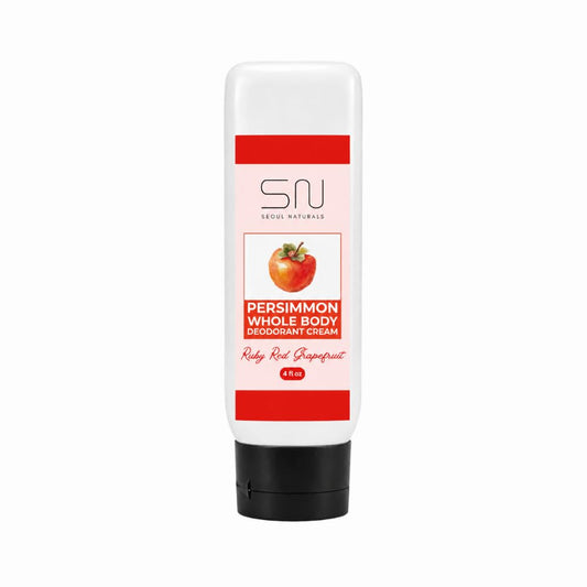Seoul Naturals Persimmon Whole Body Deodorant Cream 2 Pack, Red Ruby Grapefruit Scented, Eliminates Nonenal Odors, k beauty inspired, 8fl oz, 2 x 4fl Beauty and Personal Care Seoul Naturals