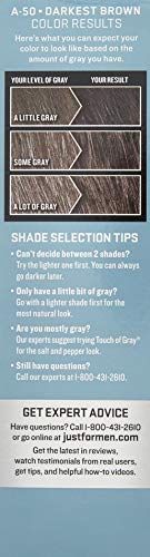 Just For Men Auto Stop Hair Color - Darkest Brown A-50 Just For Men Hair Color Men 1 Application (Pack of 5)5 Beauty & Personal Care Just for Men