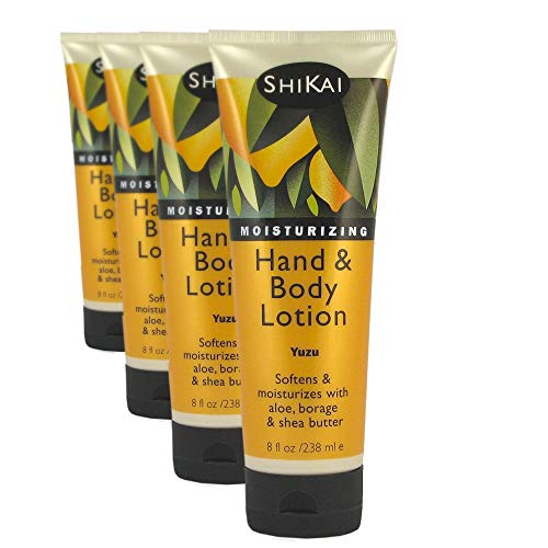 ShiKai Yuzu Hand & Body Lotion (8oz, Pack of 4) | Daily Moisturizing Skincare for Dry and Cracked Hands | With Aloe Vera & Vitamin E Beauty & Personal Care ShiKai