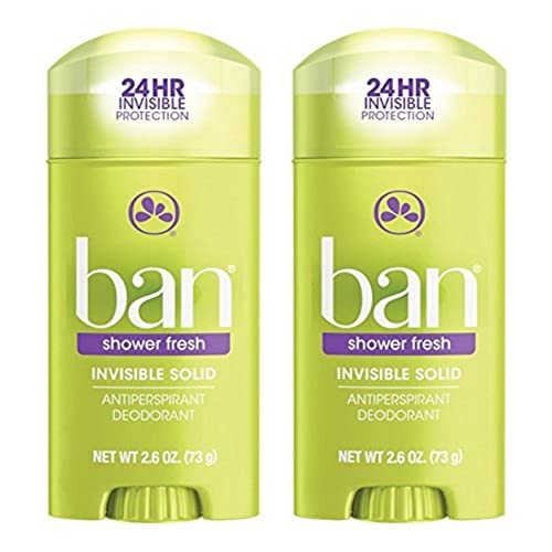 Ban Deodorant 2.6 Ounce Invisible Solid Shower Fresh (76ml) (2 Pack) Beauty and Personal Care Ban