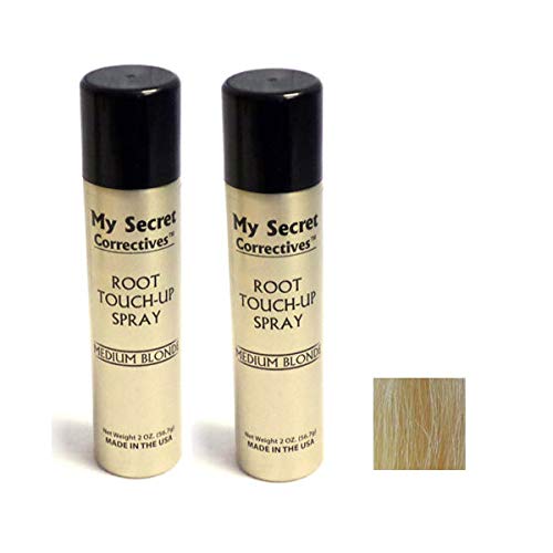 My Secret Correctives Hair Highlighter and Root Touch-up Spray TWO PACK - MEDIUM BLONDE - 2oz x 2 Beauty & Personal Care My Secret Correctives