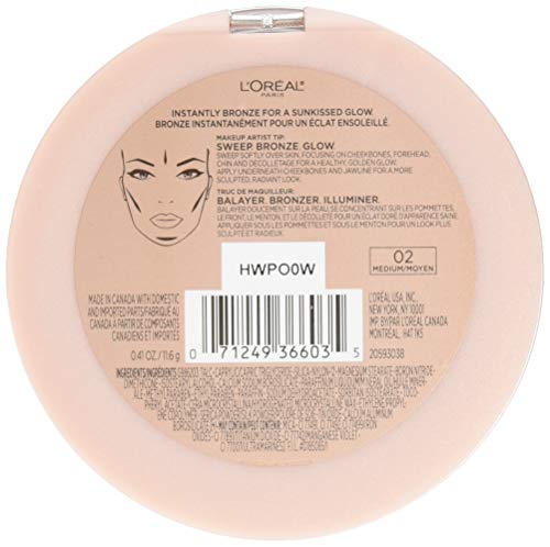 L'Oreal Paris Cosmetics True Match Lumi Bronze It Bronzer For Face And Body, Medium, 0.41 Fluid Ounce Beauty & Personal Care L'Oreal Paris