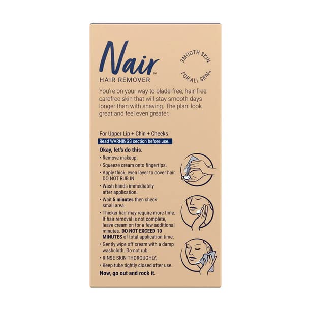 Nair Hair Remover Moisturizing Face Cream with Sweet Almond Oil 2 oz (Pack of 5) Beauty & Personal Care Nair