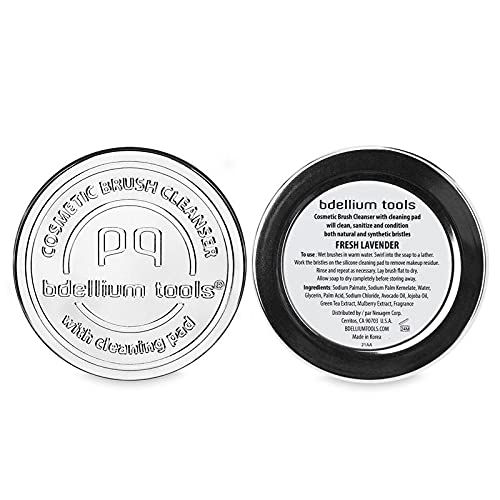 Bdellium Tools Cosmetic Brush Cleanser (Solid Brush Soap) with Cleaning Pad - Fresh Lavender Scent (Purple) Beauty & Personal Care BDELLIUM TOOLS