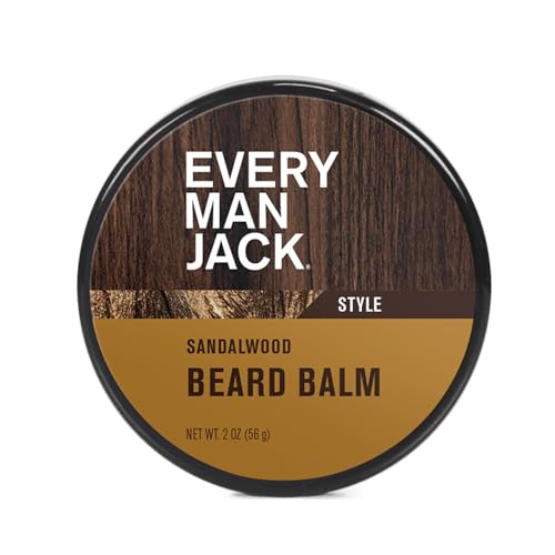 Every Man Jack Beard Balm - Moisturize, Strengthen And Style Your Beard w/Medium Hold - Light Sandalwood Scent - Made w/Naturally Derived Ingredients Beauty & Personal Care Every Man Jack