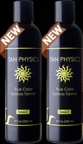 Tan Physics Sunless Tanner 8oz (Pack of 2) with Application Gloves - Self Tanning Lotion - Instant Tan Lotion for Face & Body - Natural Self Tanner Beauty & Personal Care Tan Physics
