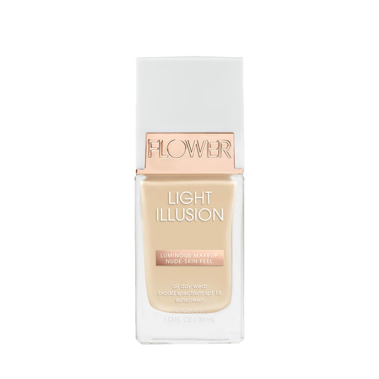 FLOWER BEAUTY By Drew Barrymore Light Illusion SPF Foundation - Blendable + Buildable - Natural Finish - Lightweight Formula (Porcelain) Beauty & Personal Care FLOWER BEAUTY