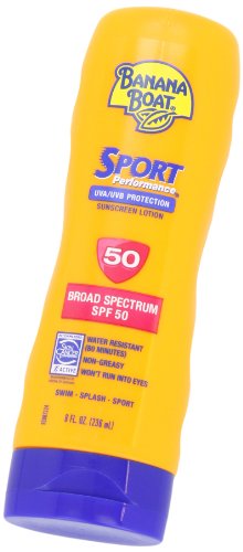 Banana Boat Sunscreen Sport Performance Broad Spectrum Sun Care Sunscreen Lotion - SPF 50, 8 Fl Oz (Pack of 2) Beauty & Personal Care Banana Boat