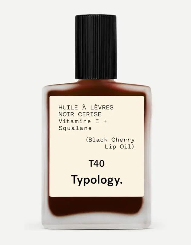 Typology Tinted Lip Oil - Black Cherry & Complimentary Premium Korean BlueBerry Sheet Masque Beauty and Personal Care Typology
