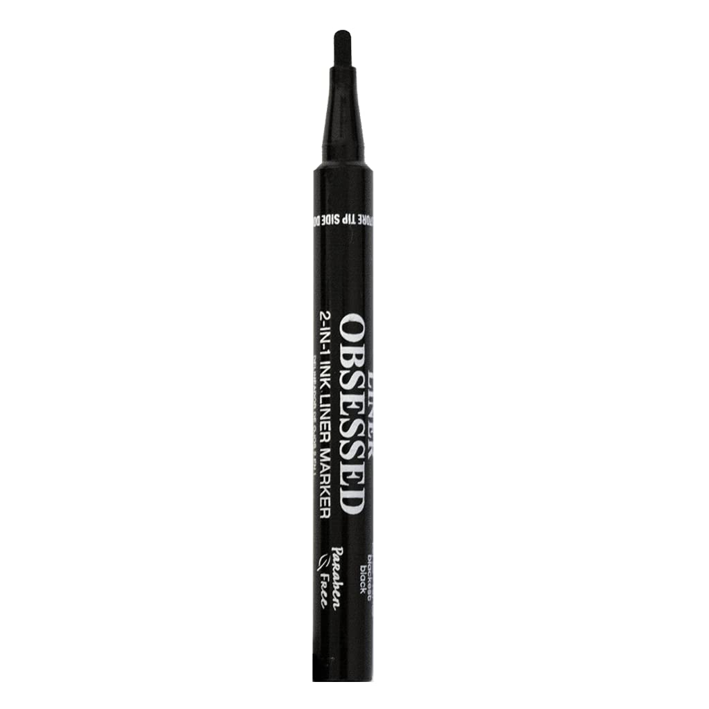 Palladio 2 in 1 Eye Liner Marker, Water Resistant Paddle Tip Liner, Bold Black Eyeliner Marker Pen, Thick or Thin Line, Quick Drying, 14 Hour All Day Beauty & Personal Care Palladio