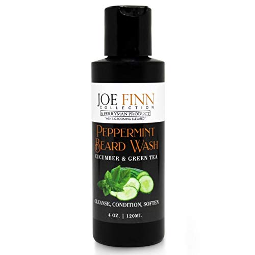 Peppermint Beard Wash with Cucumber & Green Tea (4oz.) - Promotes Healthy Beard Growth with All Natural Ingredients - Cleanses away Impurities Beauty and Personal Care Joe Finn Collection