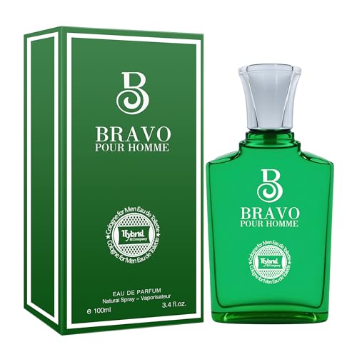 Hybrid & Company Bravo Pour Homme For Men Eau De Parfum Vaporisateur Natural Spray 3.4 Fl Oz Beauty & Personal Care Hybrid & Company