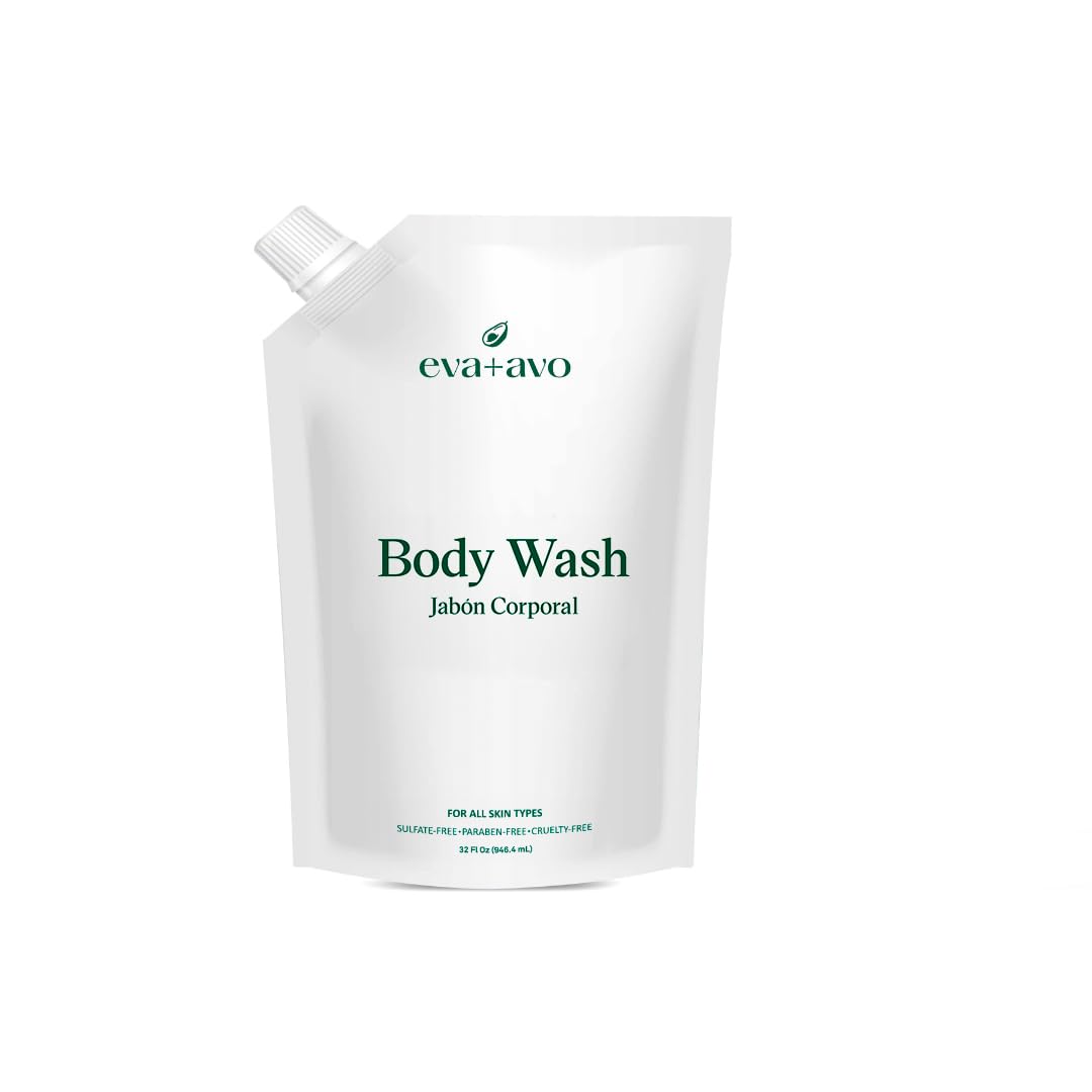 Eva + Avo Hydrating Body Wash, Gentle Moisturizing Cleanser for Dry, Sensitive & All Skin Types, Lightweight Daily Shower Body Wash for Women & Men Beauty & Personal Care Eva + Avo