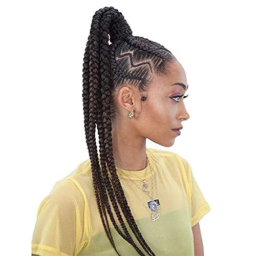 Shake-N-Go 3X BRAID 301 28" (1B Off Black) - FreeTress Synthetic Pre-Stretch Jumbo Braiding (240g)