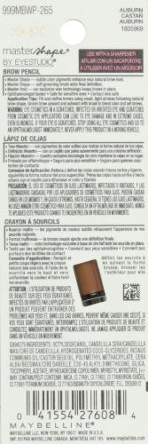 Maybelline New York Eye Studio Master Shape Brow Pencil, Auburn, 0.02 Fluid Ounce Beauty & Personal Care MAYBELLINE