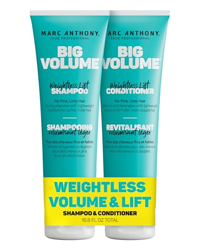 Marc Anthony Big Volume Hair Shampoo & Conditioner Set for Fine, Thin Hair - Lightweight Volumizing Shampoo & Conditioner for Gentle Cleansing Beauty & Personal Care Marc Anthony