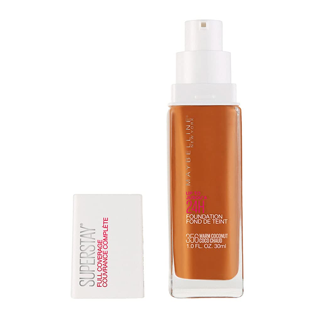Maybelline Super Stay Full Coverage Liquid Foundation Makeup, Warm Coconut, 1 Fl Oz