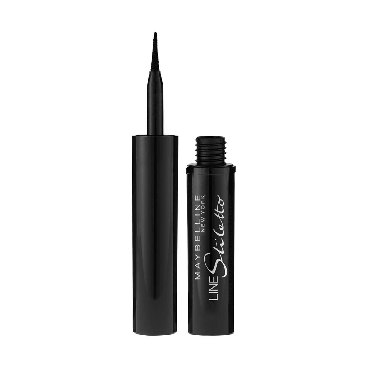MaybellineNew York Line Stiletto Liquid Eyeliner, Blackest Black [501], 0.05 oz (Pack of 4)