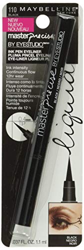 Maybelline Eyestudio Master Precise All Day Liquid Eyeliner Makeup, Black, 0.034 fl. oz. Beauty & Personal Care MAYBELLINE