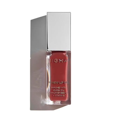 Sigma Beauty Renew Lip Oil - Tinted with Luxurious High-Shine Color & Long Lasting Hydration for Soft, Supple Lips, Non-Sticky w/Nourishing Beauty & Personal Care Sigma Beauty