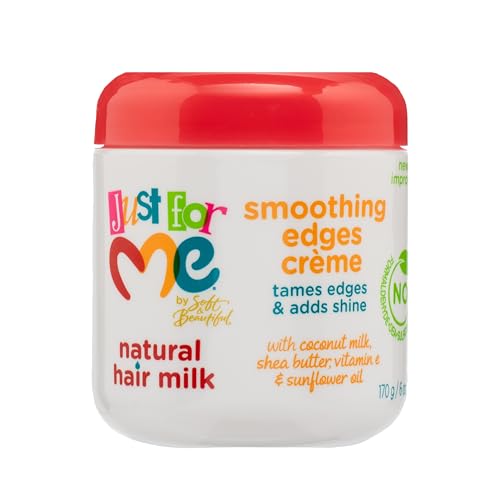 Just For Me Natural Hair Milk Smoothing Edges Creme, Tames Edges & Adds Shine, With Coconut Milk, Shea Butter, Vitamin E & Sunflower Oil, 6 Ounce Beauty & Personal Care Just For Me