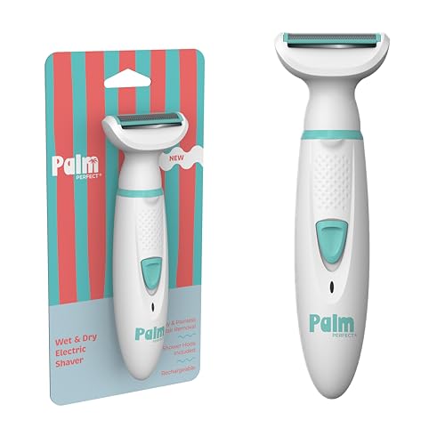 PalmPerfect Rechargeable Shaver for Women - Waterproof Electric Razor with Built-in LED Light - Includes Space-Saving Shower Wall Mount and USB Beauty and Personal Care palmperfect