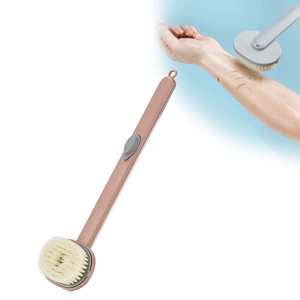 Shower Brush, Long Handle Shower Scrub Brush, Long Handle Bathroom Massage Cleaning Brush, Soap Dispenser Back Brush for Shower Brush Beauty and Personal Care Cricia