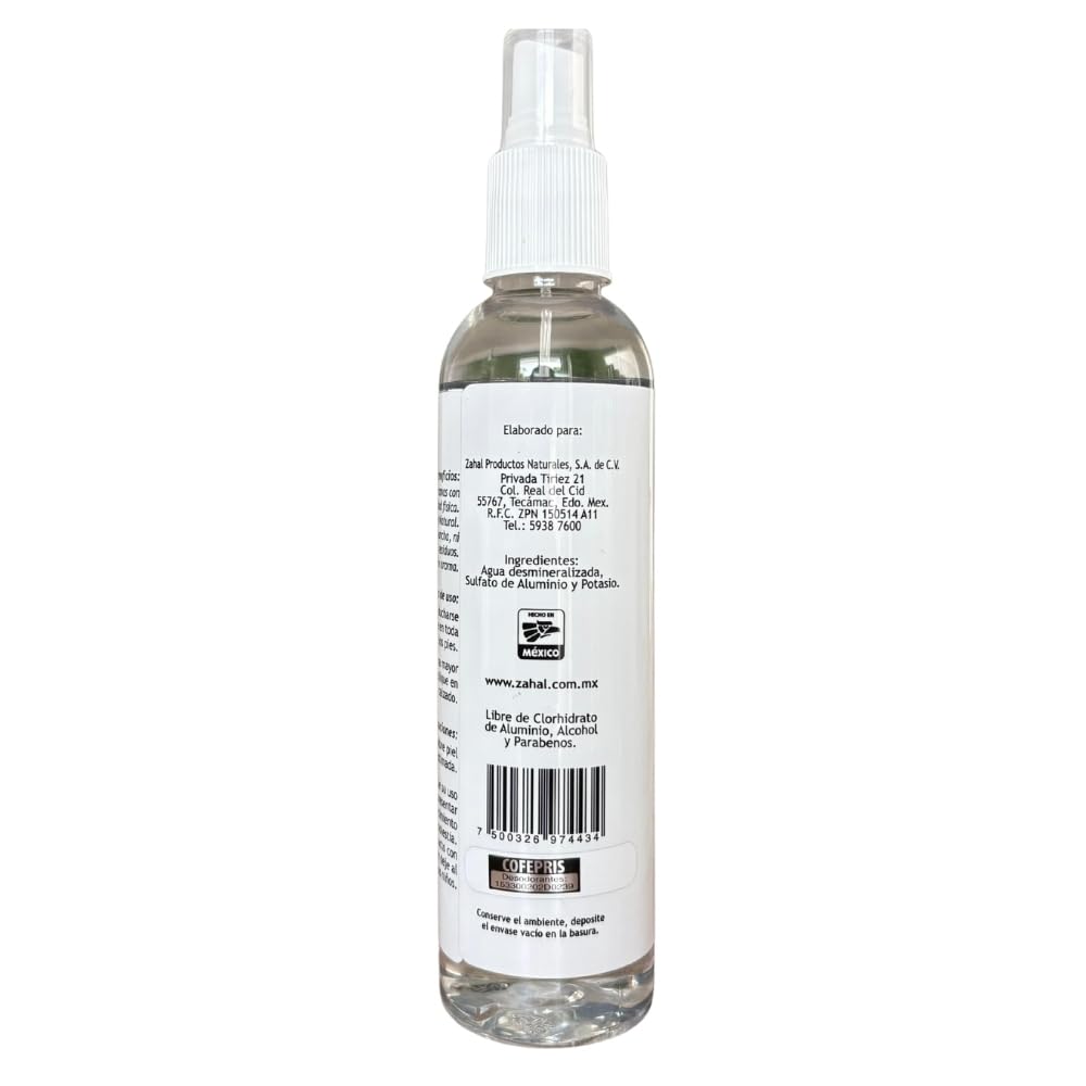 Zahal, Natural foot deodorant spray unisex paraben-free, alcohol-free, fragrance-free odor control 8.0 oz Beauty and Personal Care Zahal