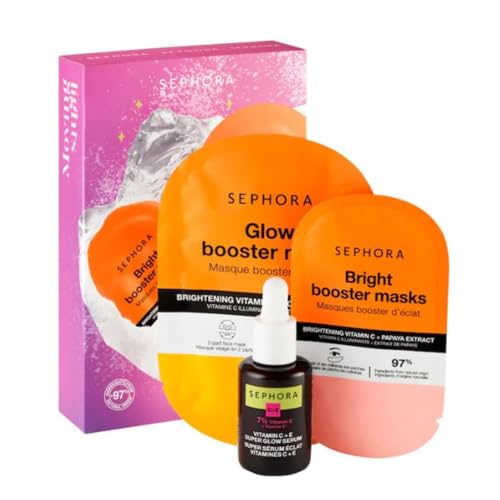 Sephora Favorites Limited Edition Vitamin C Set - 3 Glow Essentials - 2 Face Masks and 1 Serum Beauty & Personal Care SEPHORA
