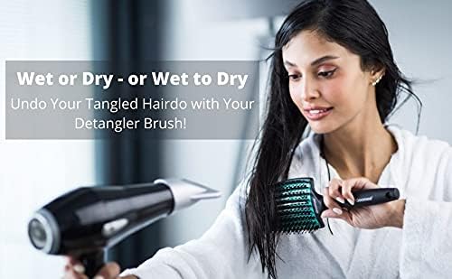 Parlux 3200 Compact Ceramic and Ionic Black Hair Dryer and Miracle Large Detangling Brush Mint Green Nylon Boar Bristles Beauty & Personal Care M Hair Designs