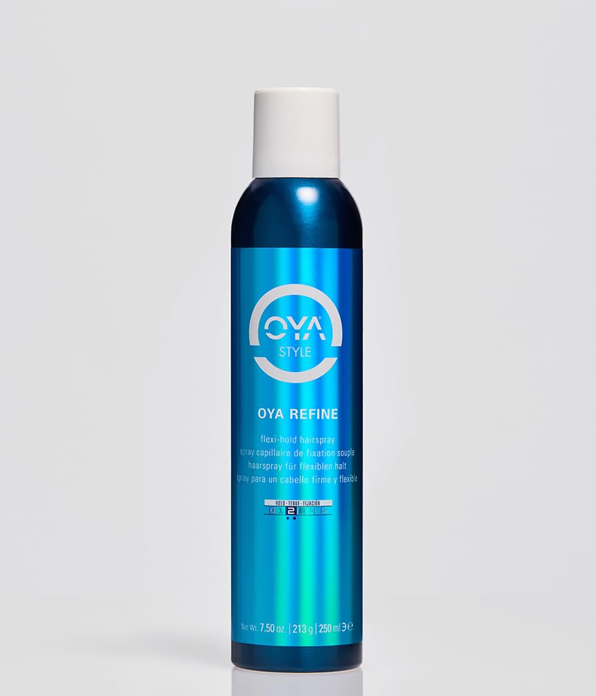 OYA REFINE Flexi-Hold Hairspray - Lightweight Flexible Hold Finishing Hair Spray for Fine Medium Hair - Volumizing Fast Drying Aerosol Shaper for All Beauty & Personal Care OYA