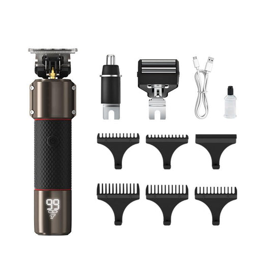 QDKVTNDJZ 3 in 1 Beard Trimmer for Men, Rechargeable Nose Hair Electric Shaver for Mustache Body Face Grooming,Waterproof,2 Gears,LED Display,5 Limit Beauty and Personal Care QDKVTNDJZ