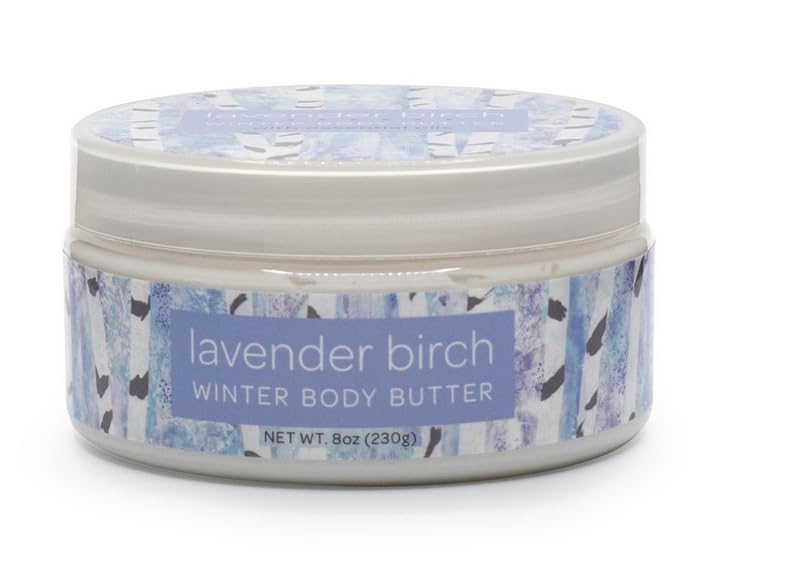 Greenwich Bay Trading Company Lavender Birch Body Butter - Moisturizing Shea Butter & Cocoa Butter Blend, 8 oz Jar Beauty & Personal Care Greenwich Bay Trading Company