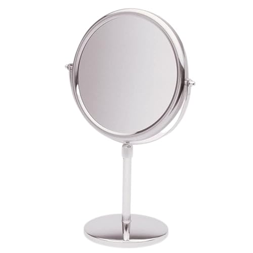 JERDON Two-Sided Tabletop Makeup Vanity Mirror - 5X-1X Magnification & Swivel Design - 9-Inch Diameter Mirror with Adjustable Height - Polished Chrome Beauty & Personal Care JERDON