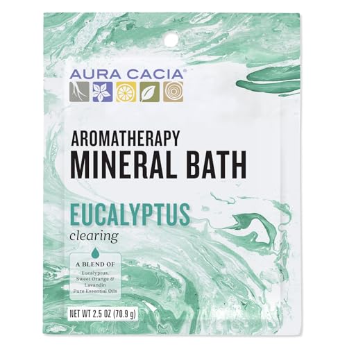 Aura Cacia Aromatherapy Mineral Bath, Clearing Eucalyptus, 2.5 Ounce Packet (Pack of 3) Beauty and Personal Care Aura Cacia